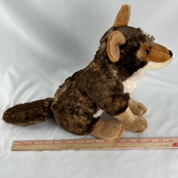 Wolf Plush Wild Republic Golden Brown Sitting Stuffed Animal Toy 13" - Picture 8 of 8